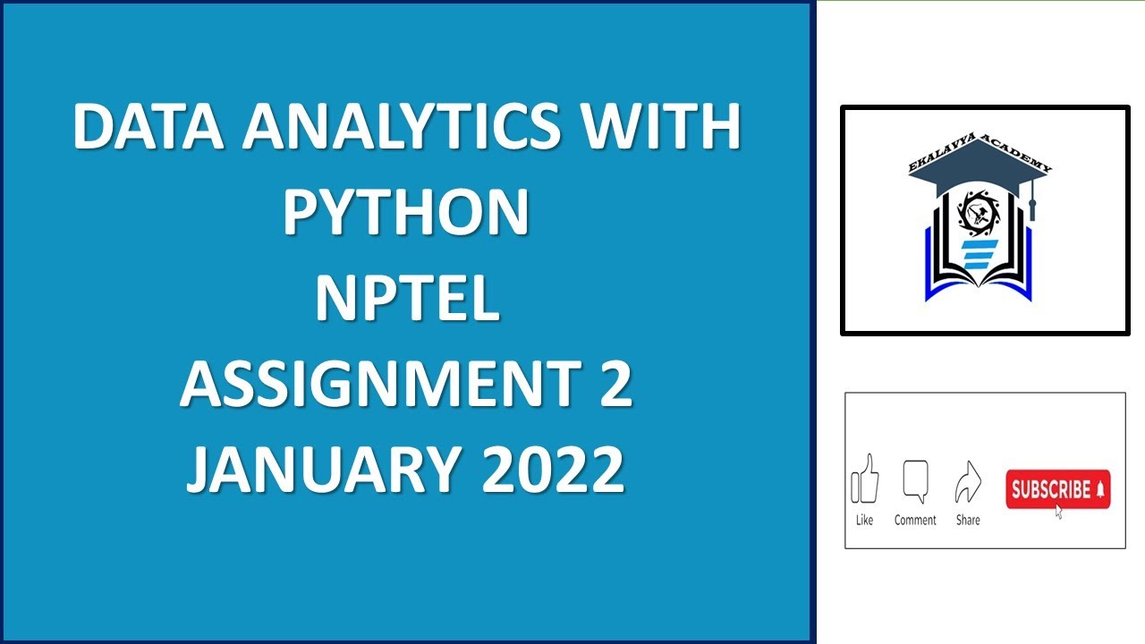 data analytics with python nptel assignment solutions 2022