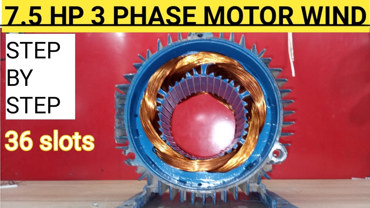 7.5 hp motor winding data | 36 slot 1400 rpm | ZS ELECTRIC