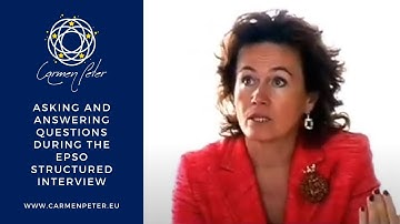 Asking and answering questions during the EPSO Structured Interview