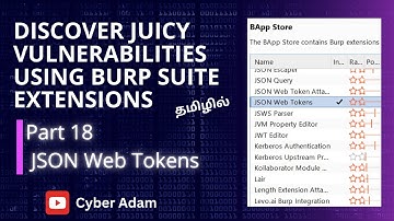 Discover Juicy vulnerabilities using Burp Suite Extensions - JSON Web Tokens - Part 18 | Cyber Adam