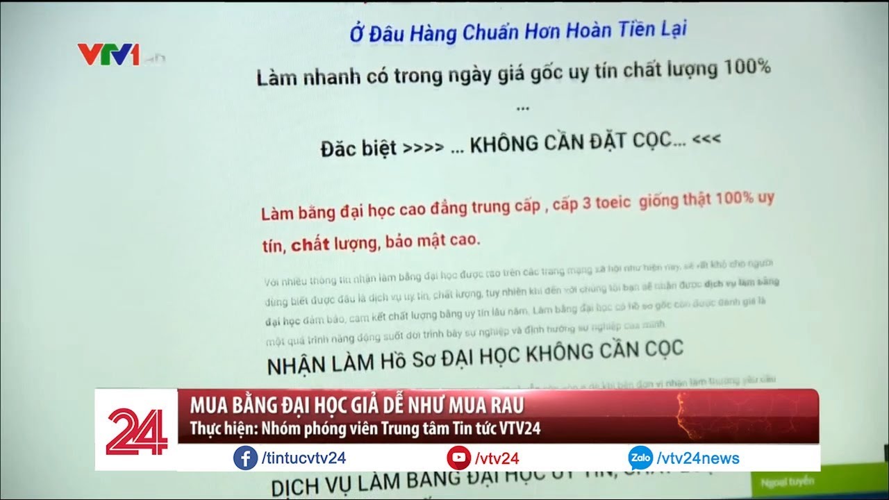 Mua bằng đại học giả | Mua bằng đại học giả dễ như mua rau | VTV24