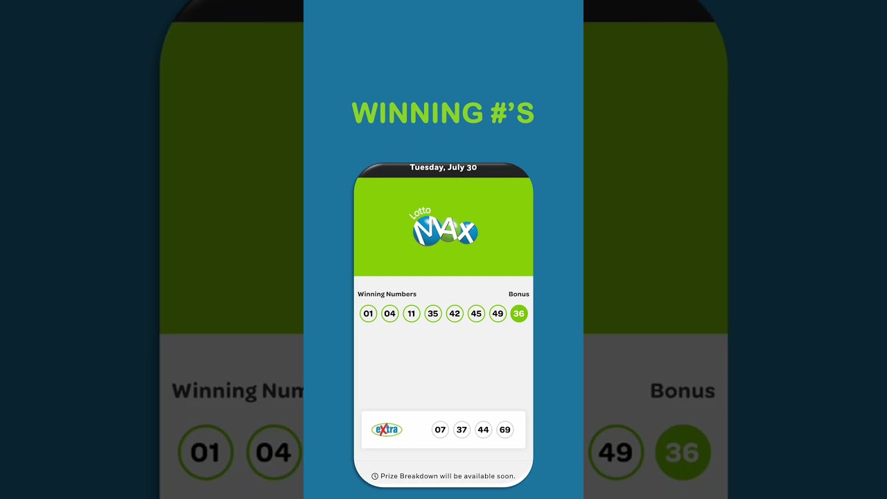 Lotto Max Results On July 30 24
