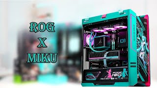 ROG × Hatsune Miku Full Build 💙 | RTX 5080, Helios II, RYUO IV