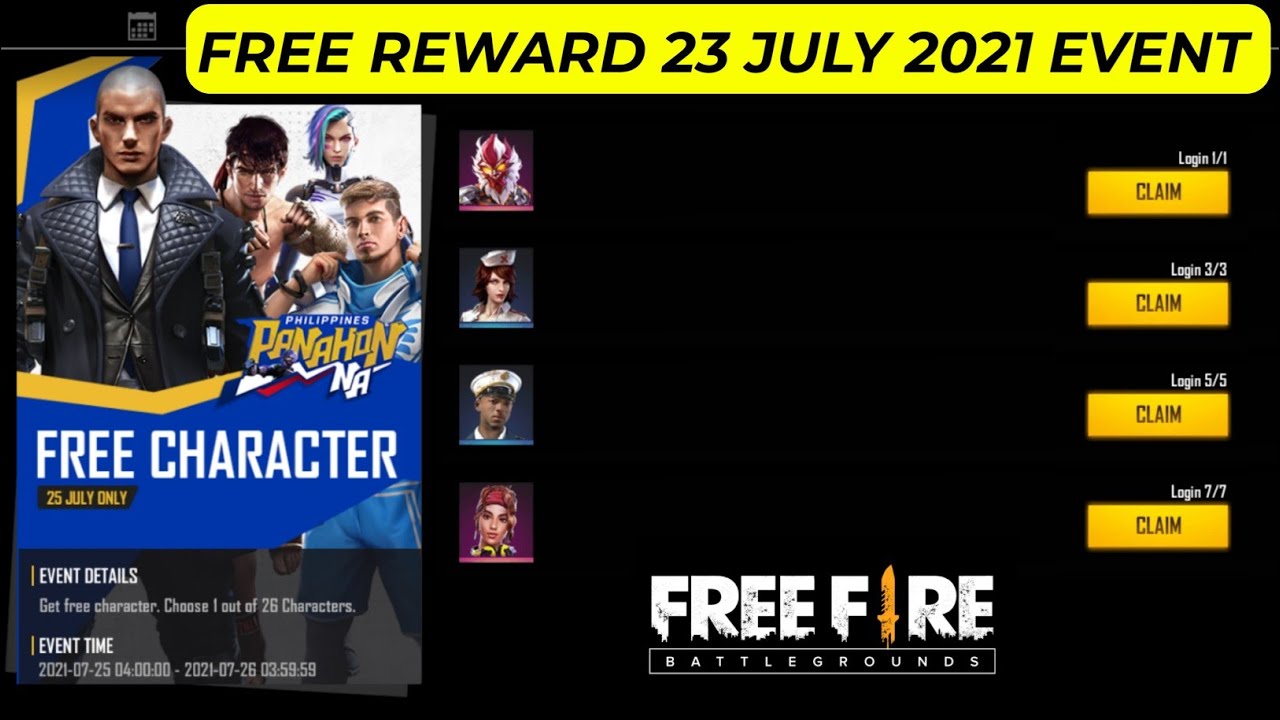 Free Fire New Event 23 July New Event Free Character Event Free Fire Ff New Event Youtube Free Fire New Event 23 July New Event Free Character Event Free Fire Ff New Event Youtube