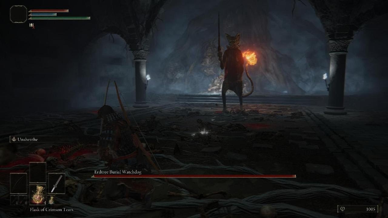 Elden Ring - Stormfoot Catacombs [Boss Fight: Erdtree Burial Watchdog] (Samurai)