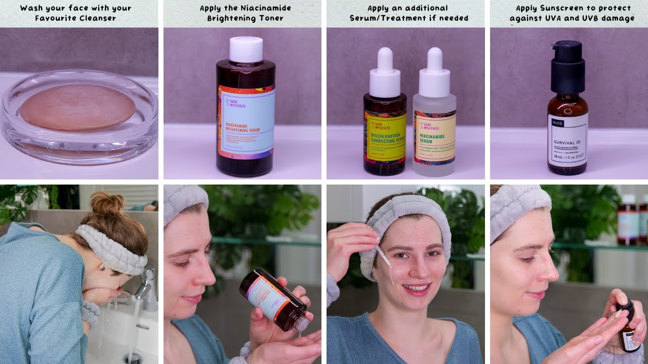 How to use Good Molecules Niacinamide Brightening Toner YouTube