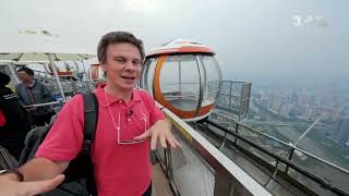 俄罗斯人亲身体验中国磁悬浮列车和广州塔摩天轮