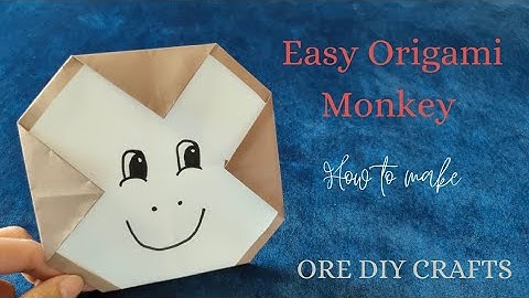 Easy Origami Monkey Tutorial - DIY