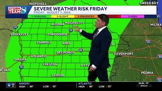 Iowa weather: Another round of showers and storms Friday
