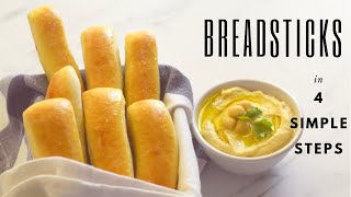 Homemade Breadsticks Recipe/How to make breadsticks in 4 simple steps
