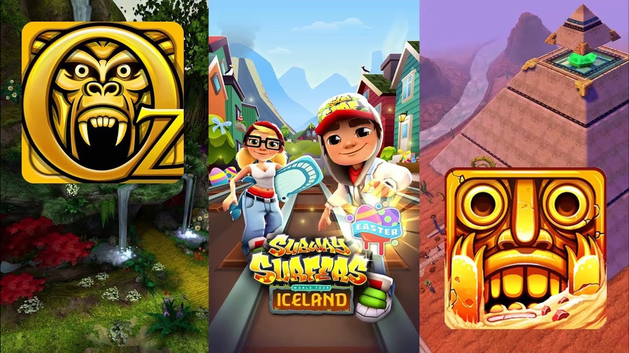 Temple Run Oz Vs Subway Surfers Iceland Vs Temple Run 2 Blazing Sands ...