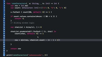 2516. Take K of Each Character From Left and Right