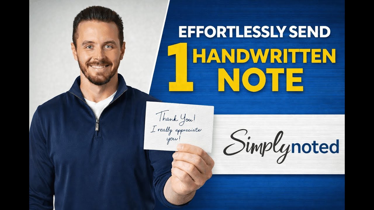 Effortlessly Send 1 Handwritten Note with Simply Noted - YouTube