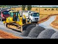Excellent road base filling) Bulldozer Leveling Gravel for strong rural Road Construction 