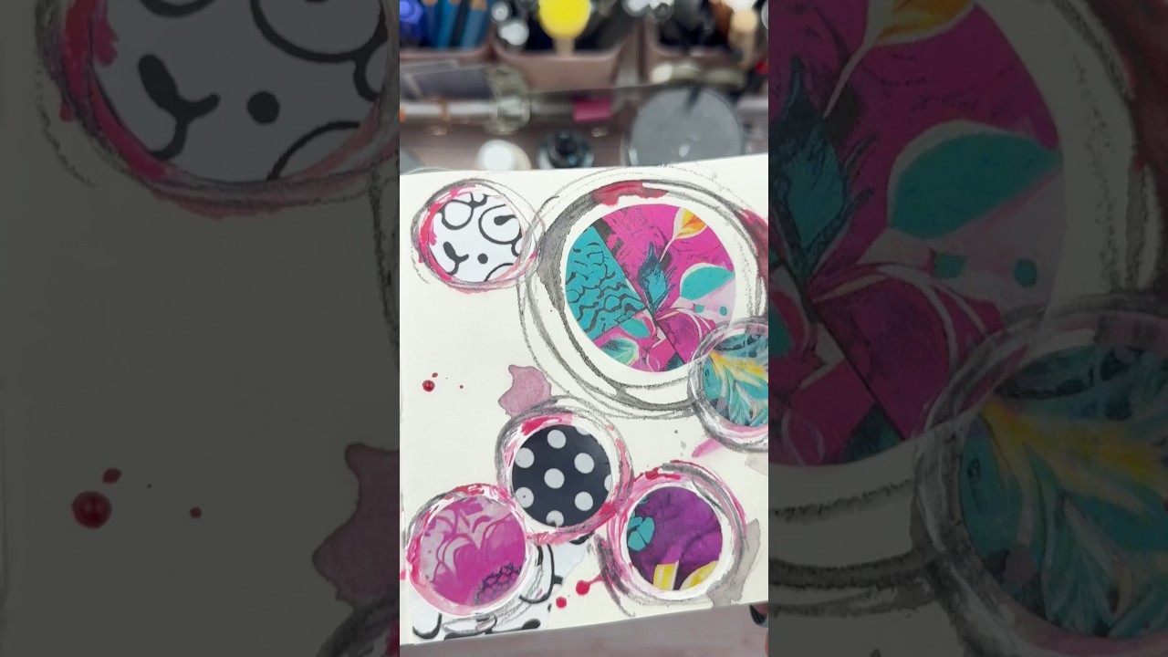 5 Minute Mixed Media #mixedmedia #artjournaling #artjournalideas #junkjournalideas #flowstate #art