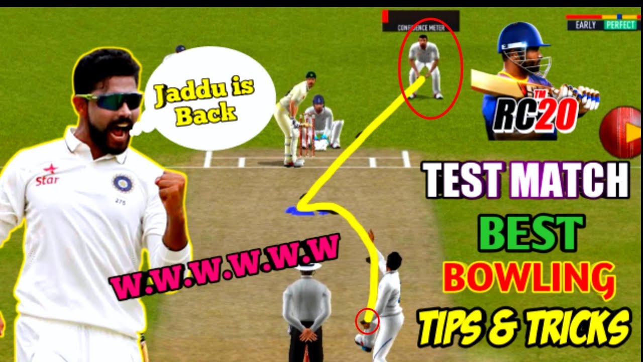 Real Cricket 20 || Test Match Bold Wicket Tips & Tricks | 1000% Working ...