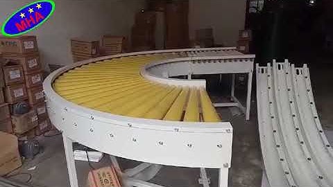 Băng tải con lăn góc cong 90 độ - Băng tải công nghiệp MHA #BTMHA