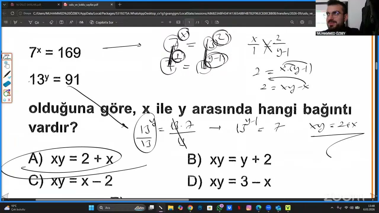 ÜSLÜ VE KÖKLÜ SORU ÇÖZÜMÜ (RAMAZANA ÖZEL)