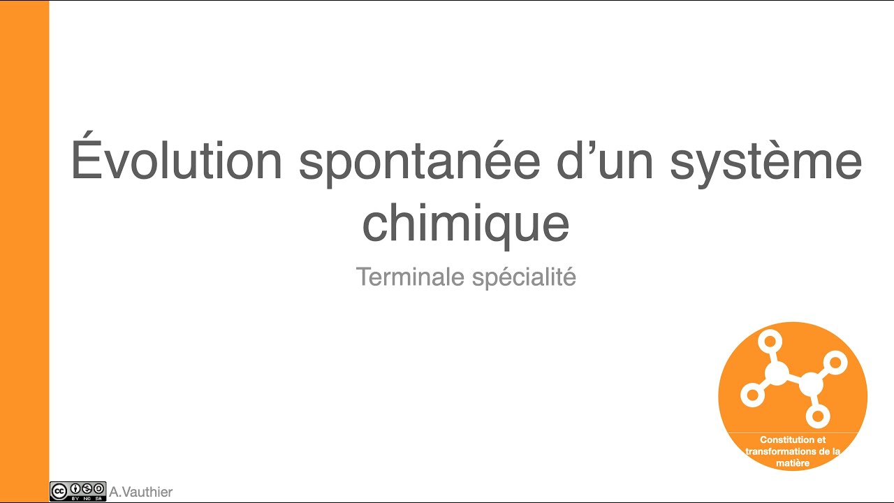 Evolution spontanée d'un système chimique - YouTube