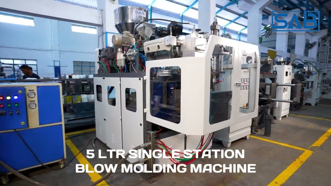 SAB-5 LTR-SS View Strip | 5 LTR Blow Molding Machine for HDPE Bottles | SAB Plastic Machineries