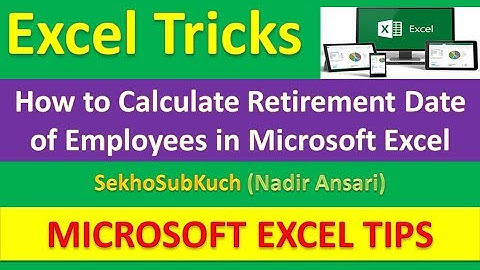 How to Calculate Retirement Date of Employees in Microsoft Excel : Excel Tricks [Urdu / Hindi]