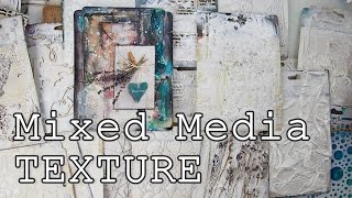 All about TEXTURE ♡ 20 ideas Mixed Media Art Tutorial ♡ Maremi's Small Art