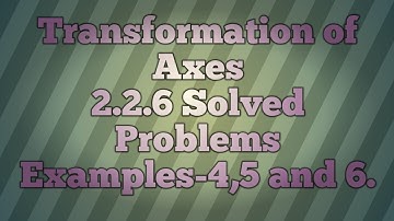 Transformation of Axes.2.2.6 Solved Prob.Ex-4,5,6.#math #intermediate #transformation #intermaths