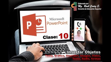 Clase N°10 PowerPoint - Insertar Objetos: Tabla, Gráfico, SmartArt, Imagen, Vídeo, Texto, Audios..