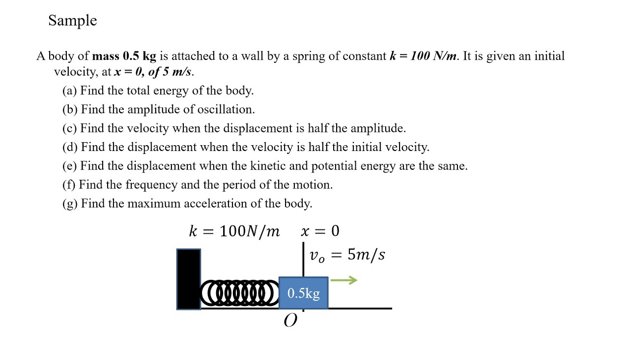Physics 01 Module 10 Part 1 Sample Problem 04 Periodic Motion YouTube Physics 01 module 10 part 1 sample problem 04 periodic motion youtube