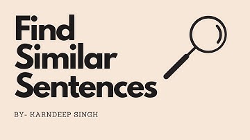 Easiest way to Find Similar Sentence using BERT | Text Similarity