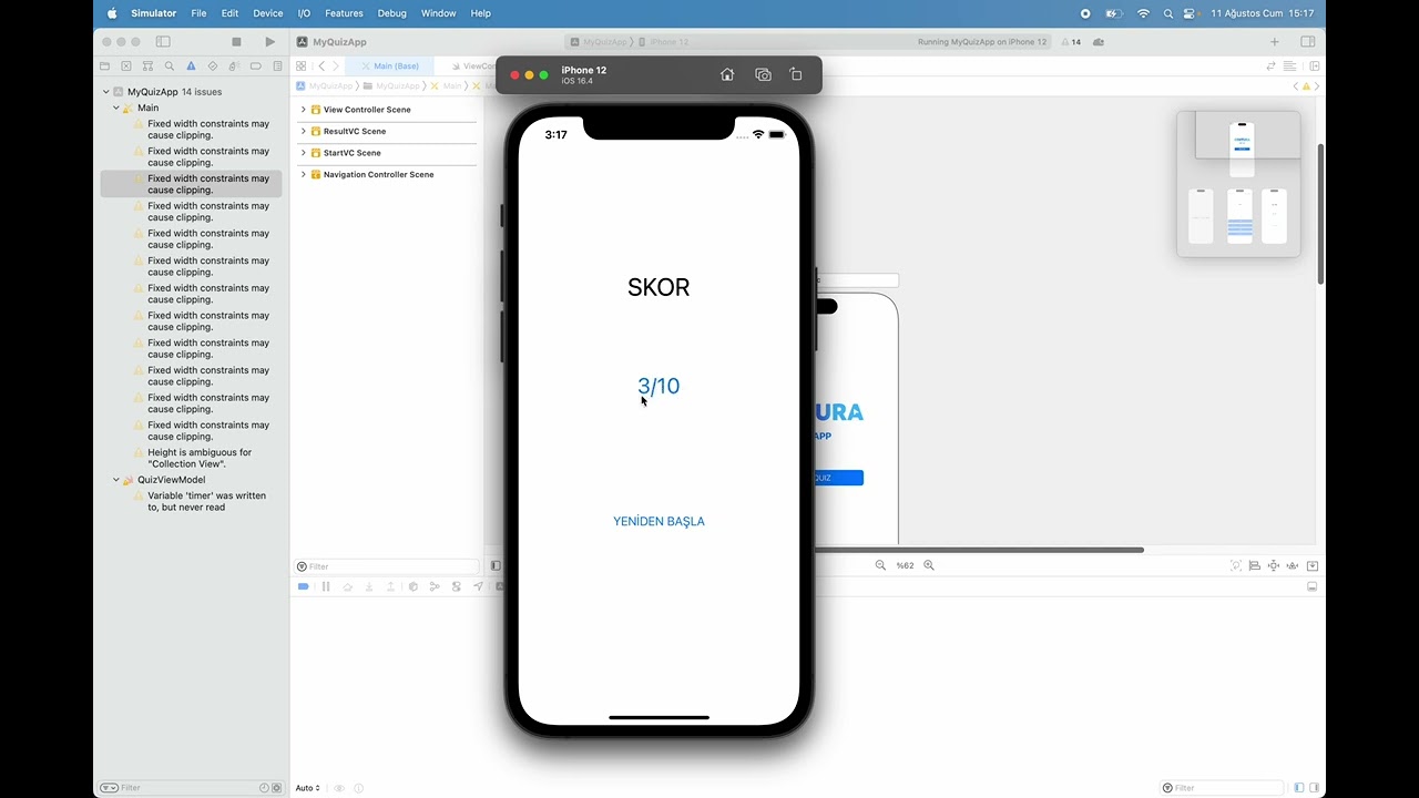 Yasin Halit Karayağız ile Swift Eğitim Serisi - 6. Bölüm MVVM Quiz Uygulaması/1