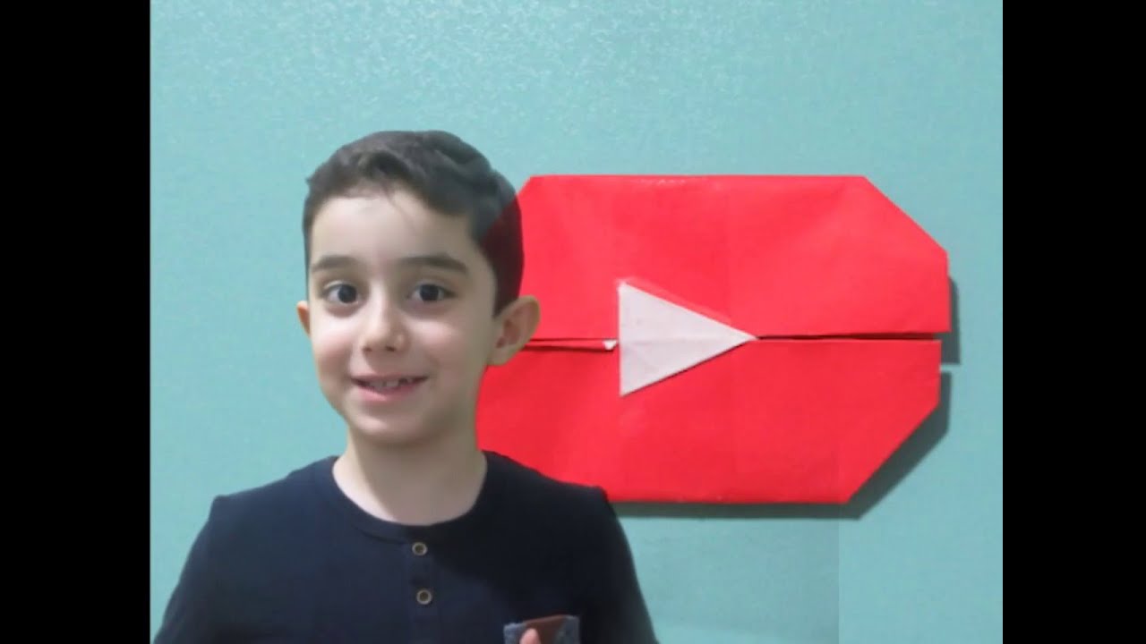 YOUTUBE logo origami/ لوگو ی یوتیوب