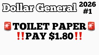 2026#1‼️Dollar General Couponing‼️TOILET PAPER‼️PAY $1.80‼️MUST WATCH👀👀