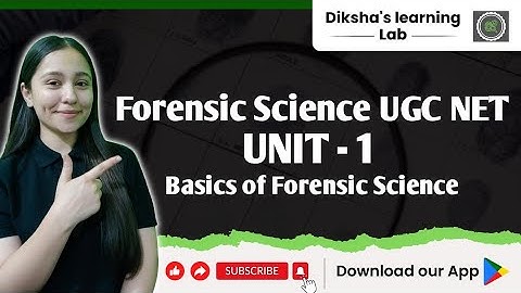 Forensic Science UGC NET || Unit - 1 || Basics of Forensic Science || Definition and Origin
