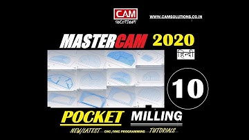 POCKET MILLING IN MASTERCAM 2020 TUTORIALS FOR BEGINNERS DAY 10