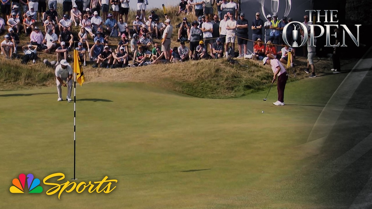 Collin Morikawa hits PERFECT birdie putt at hole two | 154th Open Championship | NBC Sports
