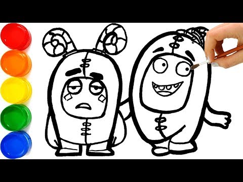 Oddbods Bubbles Newt Zee DRAWING And COLORING