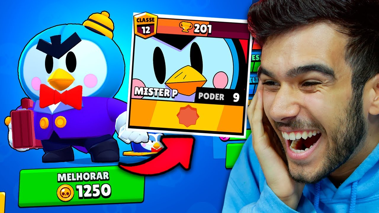 Coloquei O Novo Brawler Mister P No Nivel Maximo No Brawl Stars Youtube - gellones brawl stars poder mais forte