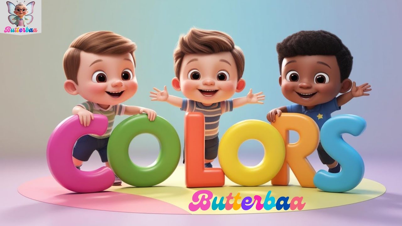 Colors Song for Kids! Lets Learn Colors🌟 "Red, Blue, Yellow, Glow ...