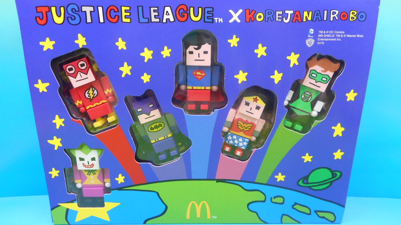 2014 DC JUSTICE LEAGUE XKOREJANAIROBO SET OF 6 McDONALD'S