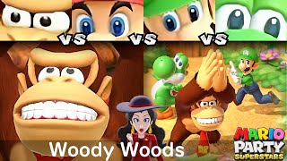 Mario Party Superstars Donkey Kong vs Mario vs Luigi vs Yoshi in Woody Woods (Master)