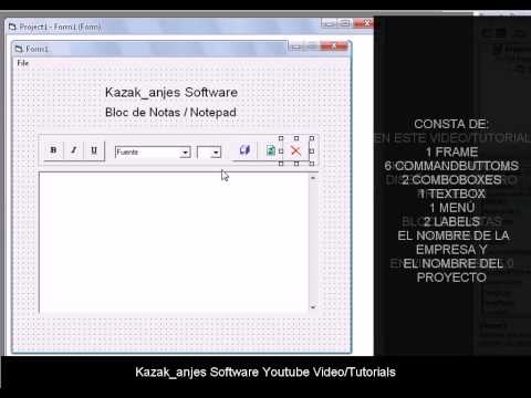 Visual basic 6.0: Bloc de Notas/Notepad video 1