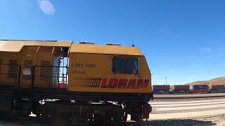 LORAM RAIL GRINDER departs into the Barstow yard