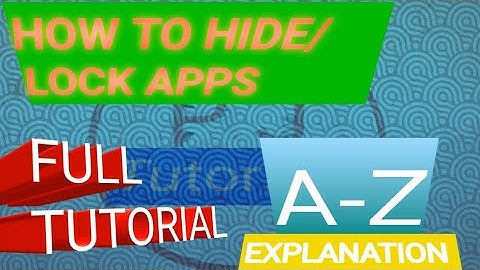 How to Hide Or Lock Apps || App Ko Lock Aur Hide Kaise Kare
