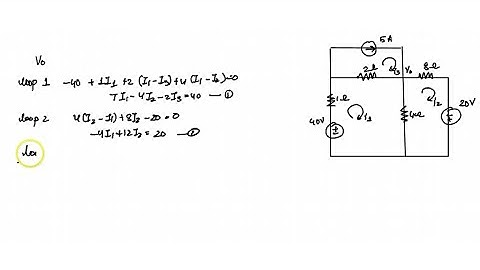 3. Determine V_o and I_o in the circuit of Fig.4. Use mesh analysis. j4 Ω2 ∠30^∘A …