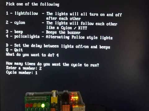 BerryClip controlled with bash script.