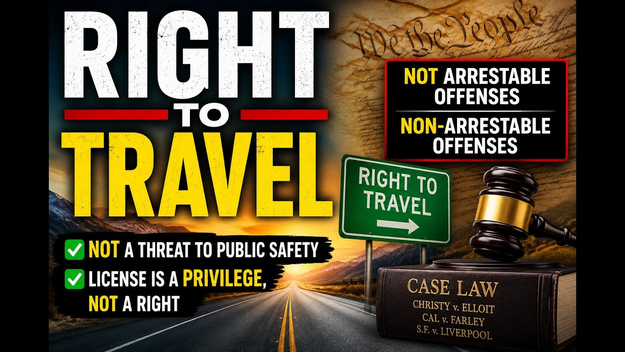RIGHT TO TRAVEL EXPOSED: Can You Be Arrested for No License, No Registration or No Plates? badwolf
