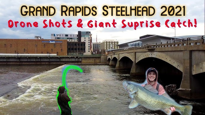 Bank Fishing For Steelhead / Steelhead Fishing Videos / Grand River Grand  Rapids Michigan 