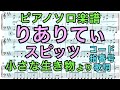 【ピアノソロ楽譜】りありてぃ / スピッツ (コード・指番号・歌詞つき)【小さな生き物】【弾いてみた風】