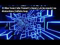 🔷 Blue Neon Cube Tunnel | 2 Hours | 4K Silent Loop for Study and Deep Focus.